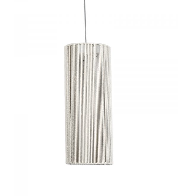 Modern Macrame Chandelier Off White