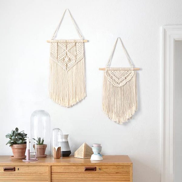 Wall Tapestry Set of 2 in Off White