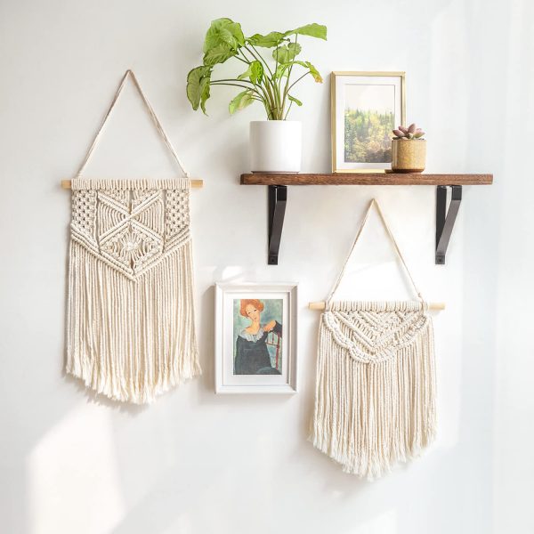 Wall Tapestry Set of 2 in Off White