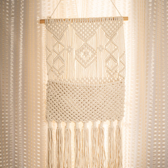 Boho Macrame Wall Pockets for Storage
