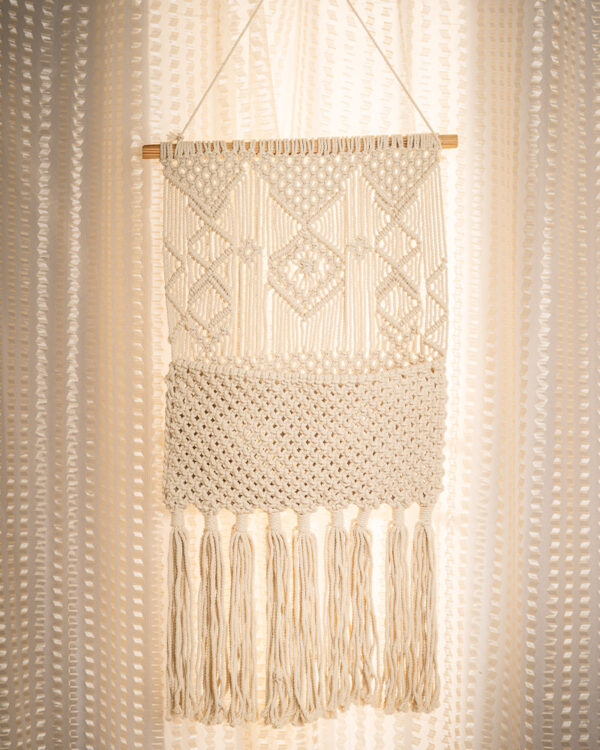 Boho Macrame Wall Pockets for Storage