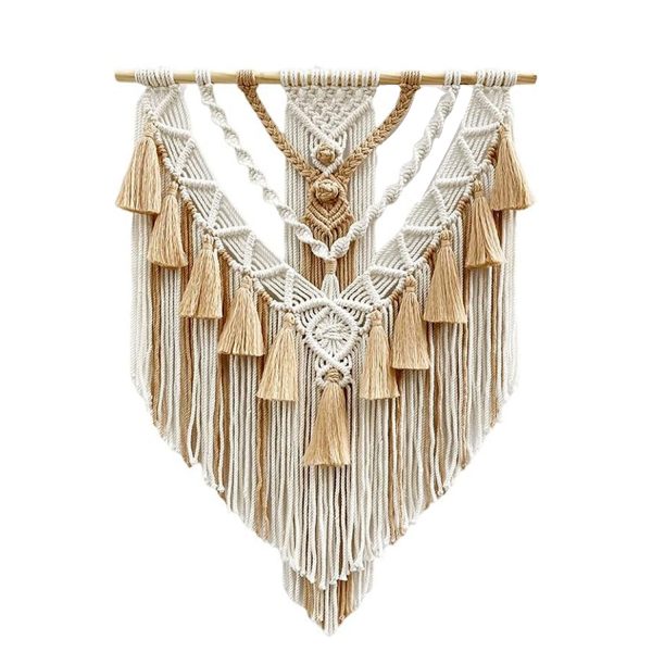 Boho Macrame Beautiful Wall Tapestry in Beige