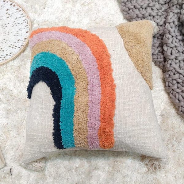 KAAHIRA Rainbow Boho Cushion Cover