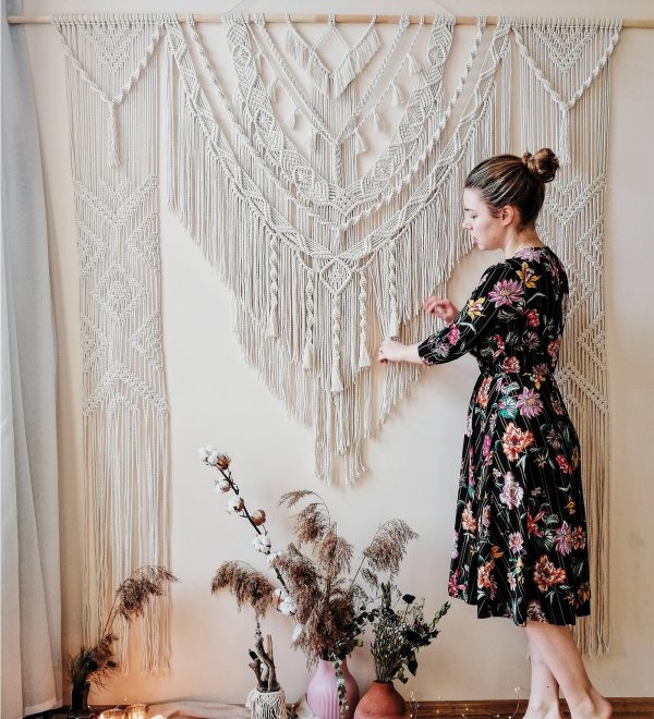 Luxurious Boho Macrame Wall Backdrop Curtain