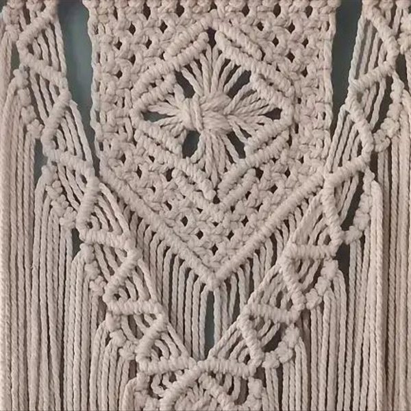 Macrame Wall Hanging Shelf with Cotton Pearls