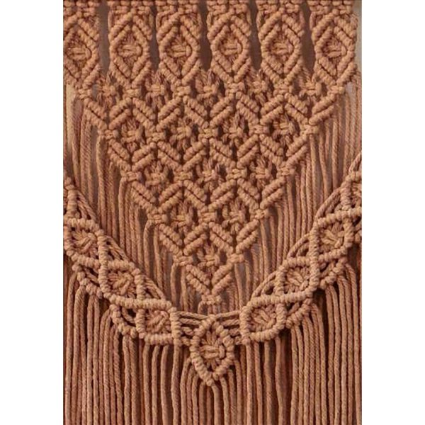 Macrame Wall Hanging Shelf in Light Brown - 1 Pcs