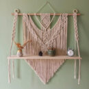 macrame wall shelf