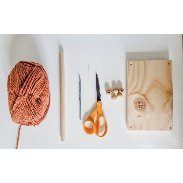 Crochet Wall Hanging Shelf in Red Color