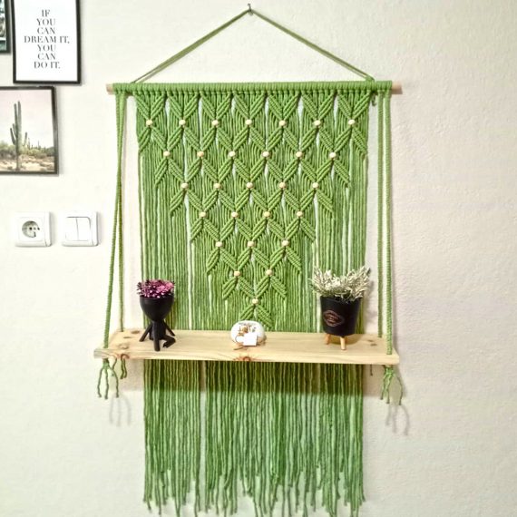 Macrame Wall Shelf