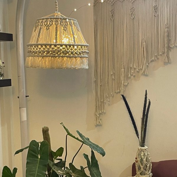 Bohemian Décor Macrame Chandelier Lamp