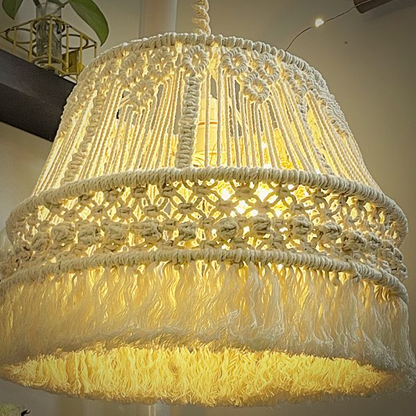 Bohemian Décor Macrame Chandelier Lamp