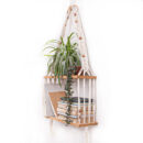 Beautiful Multipurpose 2-tier Cotton Wall Hanging Shelves