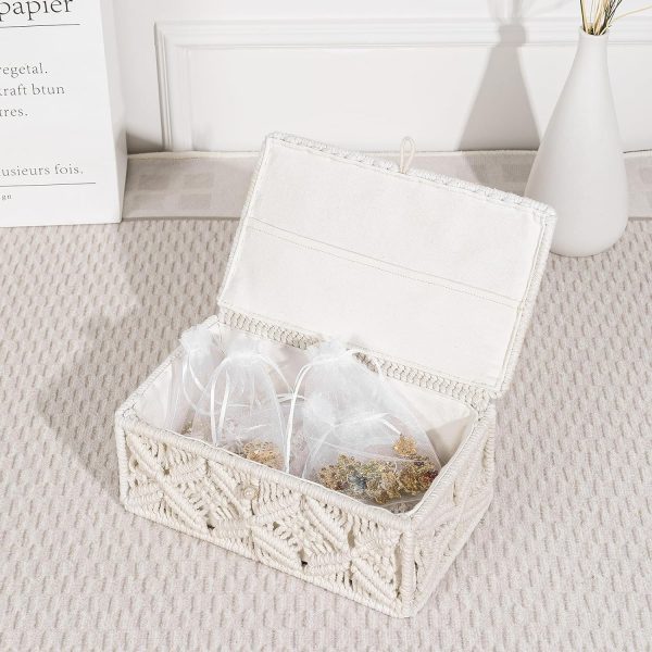 Rectangle Storage Box with Lid - Off White