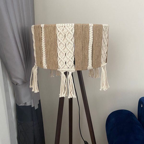 Luxurious Jute Boho Lighting Decor Chandelier Lamp with Tassels