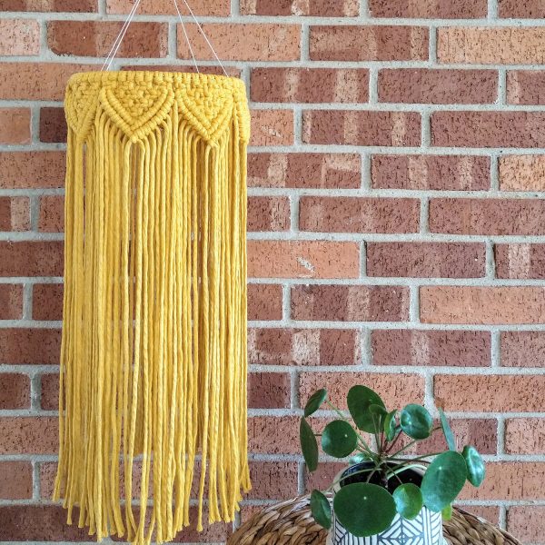 Macrame Jelly Fish Ceiling Lamp Chandelier by Kaahira