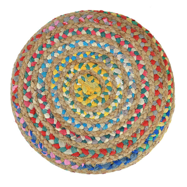 Multi Color Jute Ottoman Decorative Stools