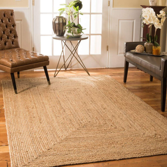 Natural Jute Brown Rug