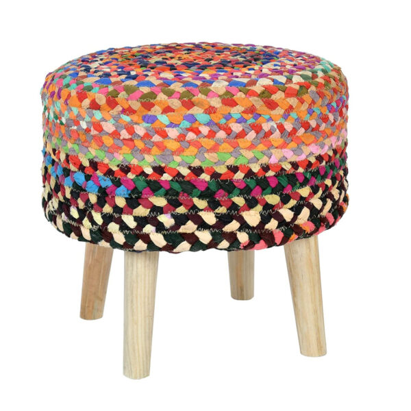 Multi Color Jute Ottoman Chair