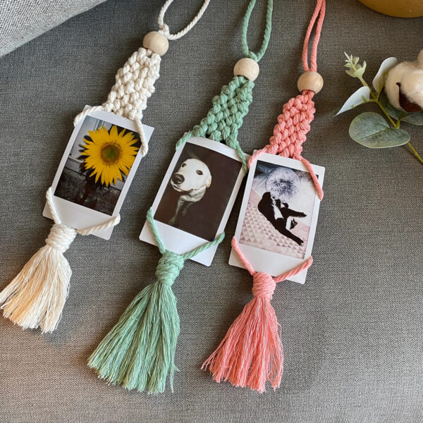 Elegant Cotton Macrame Polaroids