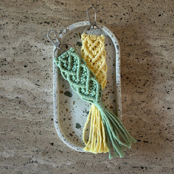 Elegant Cotton Macrame Key Chain