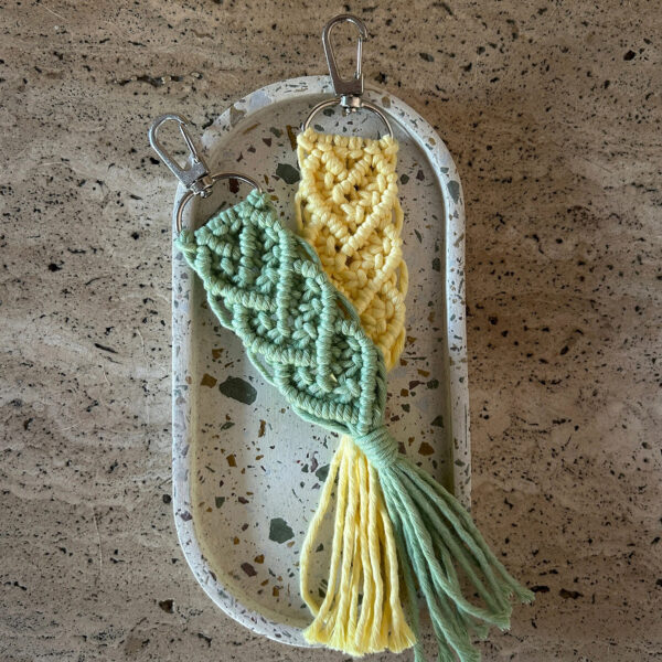 Elegant Cotton Macrame Key Chain