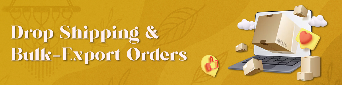Page banner for dropshipping and bulk export order
