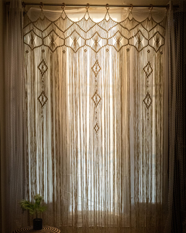 Handmade Macrame Curtains for Doors - 4x8 feet