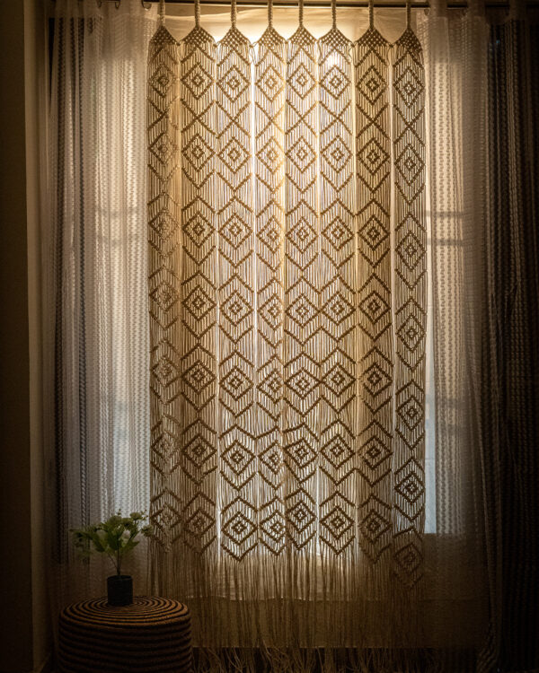 Handmade Macrame Curtains for Doors - 4x8 feet