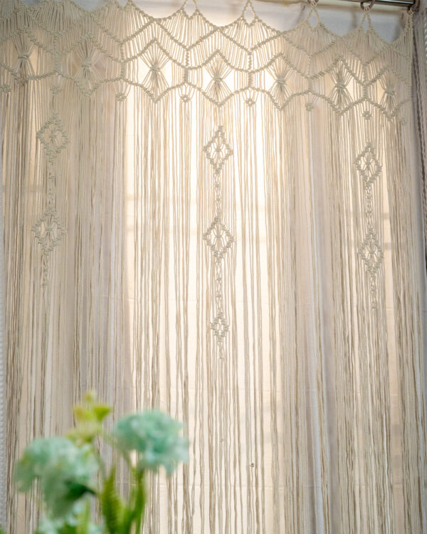 Handmade Macrame Curtains for Doors - 4x8 feet