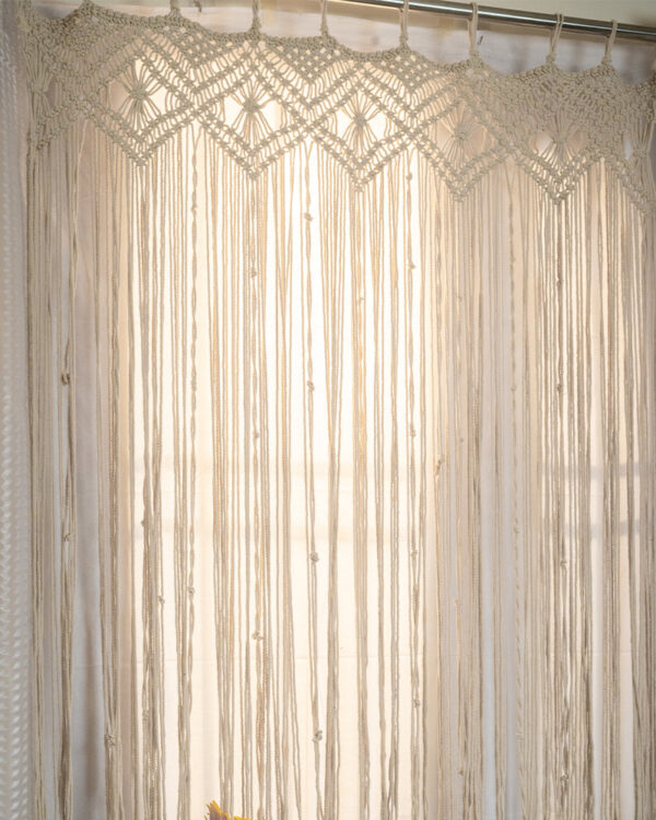 Handmade Macrame Curtains for Windows-4x4 feet