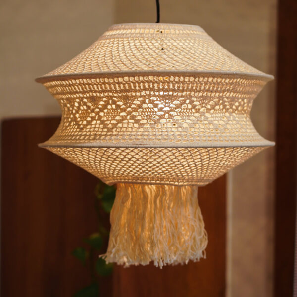 KAAHIRA Crochet Handmade Ceiling Lamp - Bohemian