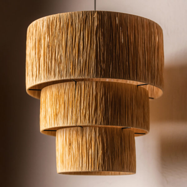 KAAHIRA 3 Tier - Rafia Ceiling Lamp