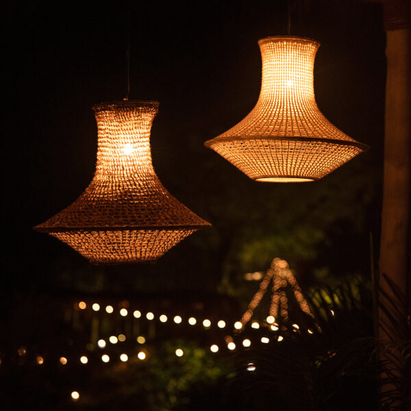 KAAHIRA Crochet Handmade Ceiling Lamp - Coastal
