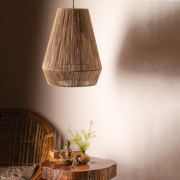 KAAHIRA Jute Handmade Ceiling Lamp - Modern