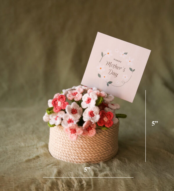 Handmade Crochet Daisy Flower Bouquet - Happy Mother’s Day