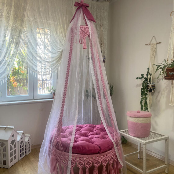 macrame swing bed