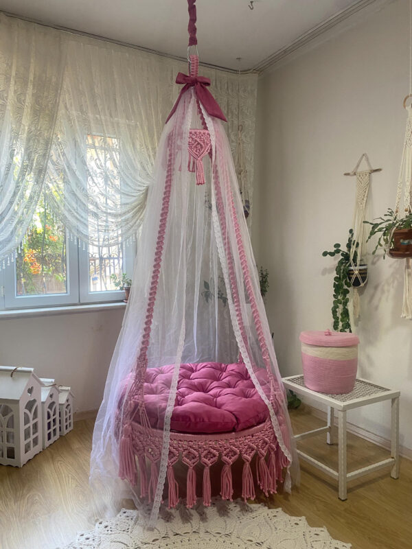 macrame swing bed