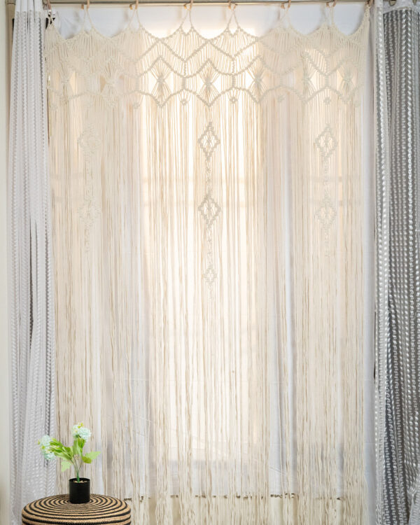 Handmade Macrame Curtains for Doors - 4x8 feet