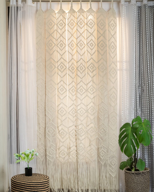 Handmade Macrame Curtains for Doors - 4x8 feet