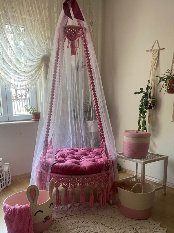 macrame swing bed