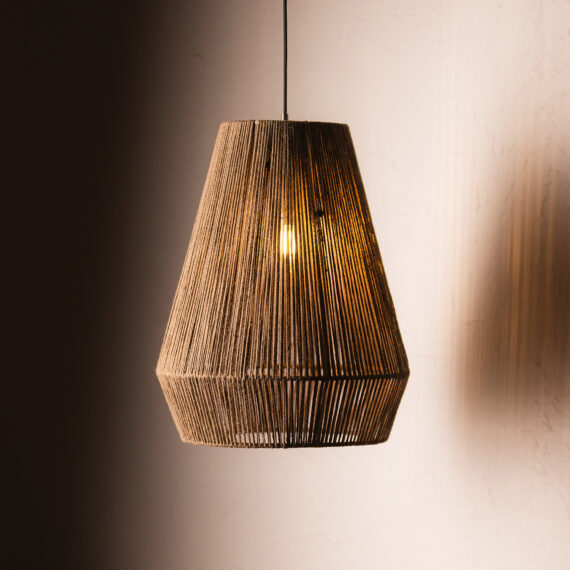 KAAHIRA Jute Handmade Ceiling Lamp - Modern