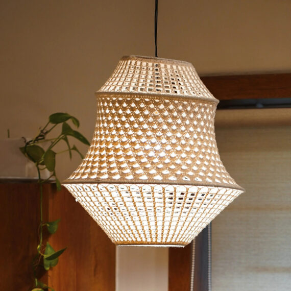 KAAHIRA Crochet Handmade Ceiling Lamp - Cottage
