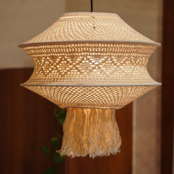 KAAHIRA Crochet Handmade Ceiling Lamp - Bohemian