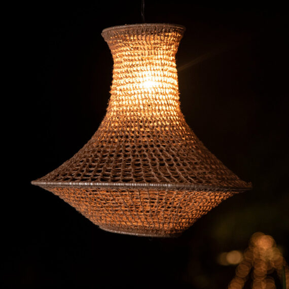 KAAHIRA Crochet Handmade Ceiling Lamp - Coastal