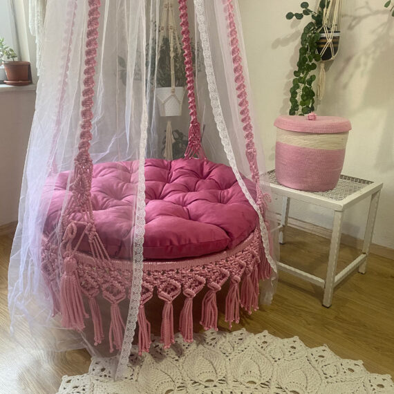 macrame swing bed