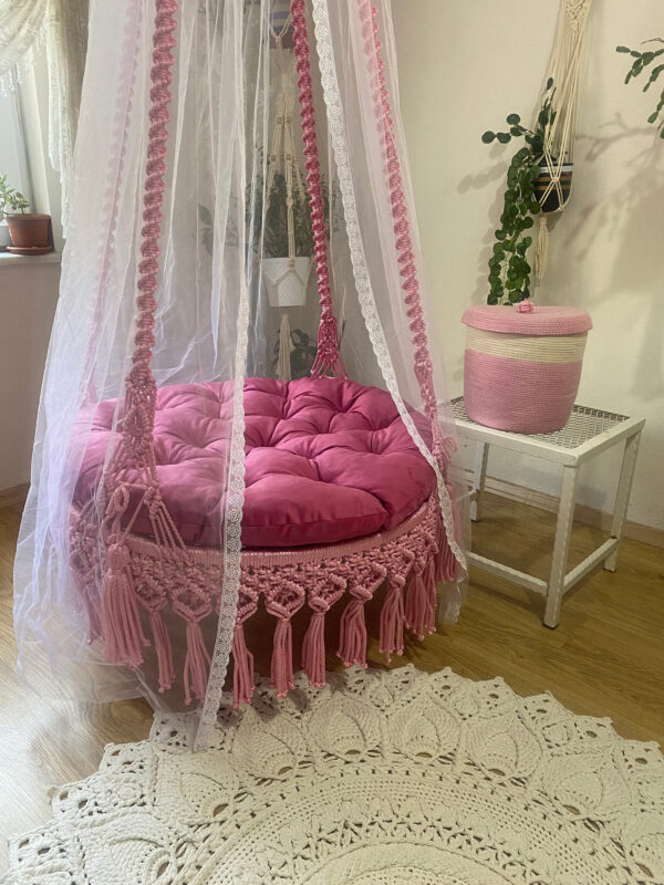macrame swing bed