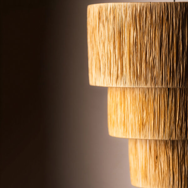 KAAHIRA 3 Tier - Rafia Ceiling Lamp