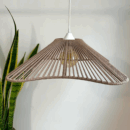 Wavy Edge Cotton Pendant Lamp – Natural Beige