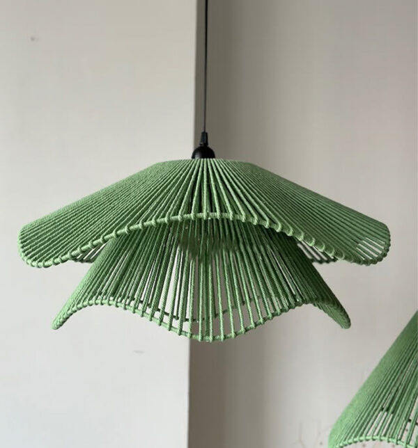 Bloom Duo Pendant Lamp Set – Handwoven Cotton Rope Hanging Lights