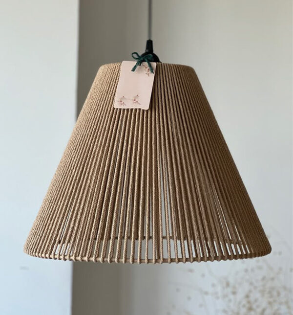 Classic Cone Cotton Pendant Lamp – Natural Beige